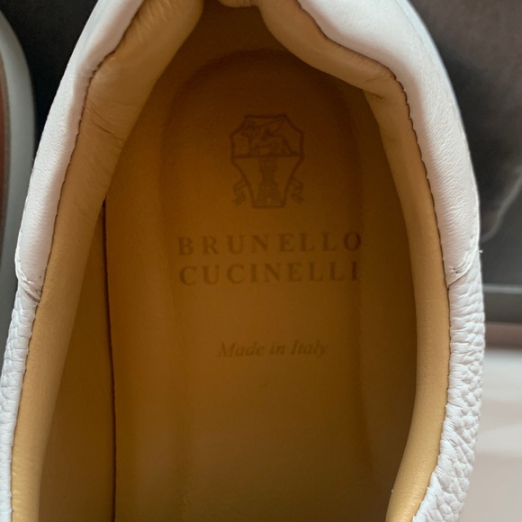 Brunello Cucinelli White Leather Sneakers - Picture 3 of 9